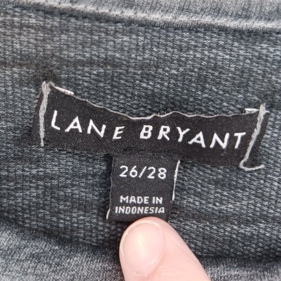 NWT Lane Bryant Black/Gray Long Sleeve Top Size 26/28 (4X) - Picture 7 of 7